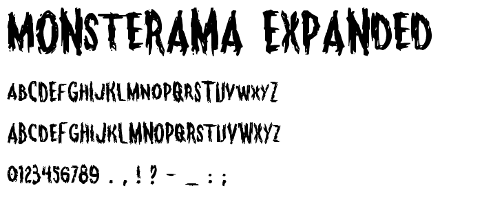 Monsterama Expanded font